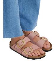 BIRKENSTOCK ARIZONA BIG BUCKLE Kapcie ze sk&oacute;ry nubukowej stara r&oacute;ża - Buty damskie - 5