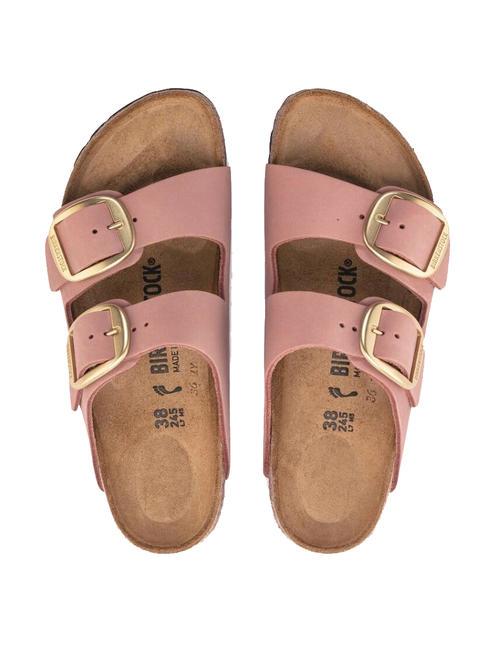 ARIZONA BIG BUCKLE Kapcie ze sk&oacute;ry nubukowej stara r&oacute;ża - Buty damskie