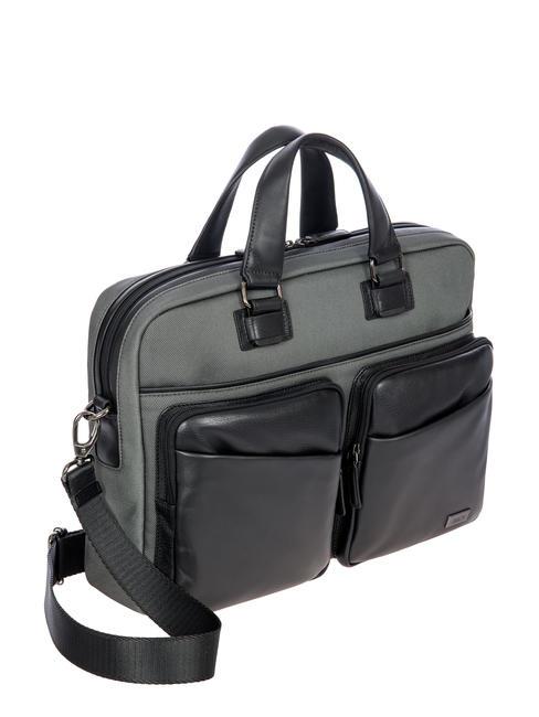 MONZA Torba na laptopa 15" z paskiem na ramię szary/czarny - Teczki robocze