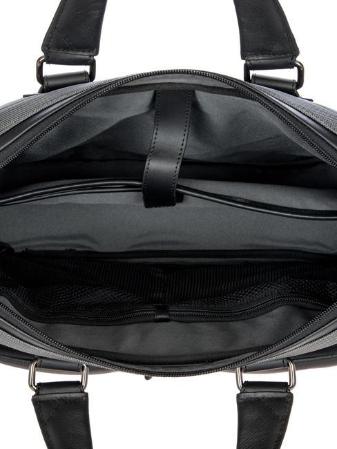 MONZA Torba na laptopa 15" z paskiem na ramię szary/czarny - Teczki robocze