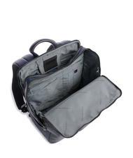 PIQUADRO FINN Sk&oacute;rzany plecak na laptopa 14" niebieski - Plecaki na laptopa do pracy - 4