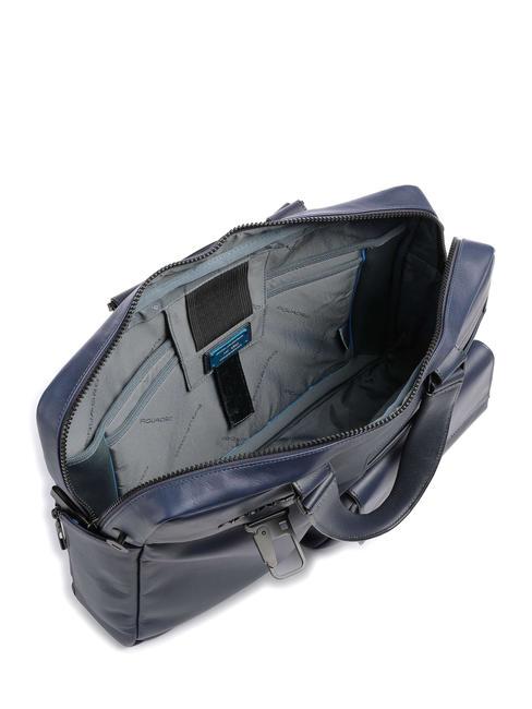 FINN 14" Teczka na laptopa, sk&oacute;ra niebieski - Teczki robocze