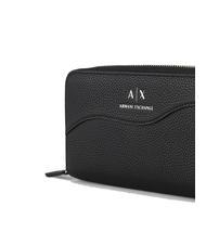 ARMANI EXCHANGE A|X Duży portfel zapinany na zamek Czarny - Portfele damskie - 3