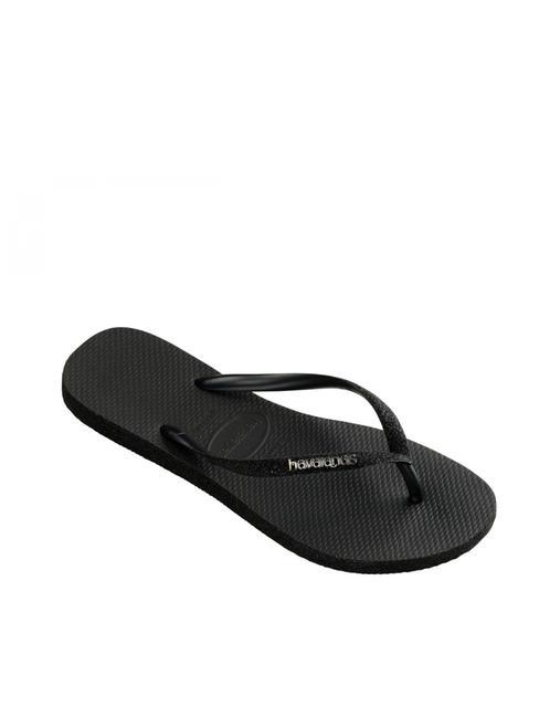 SLIM SPARKLE Klapki CZARNY - Buty damskie