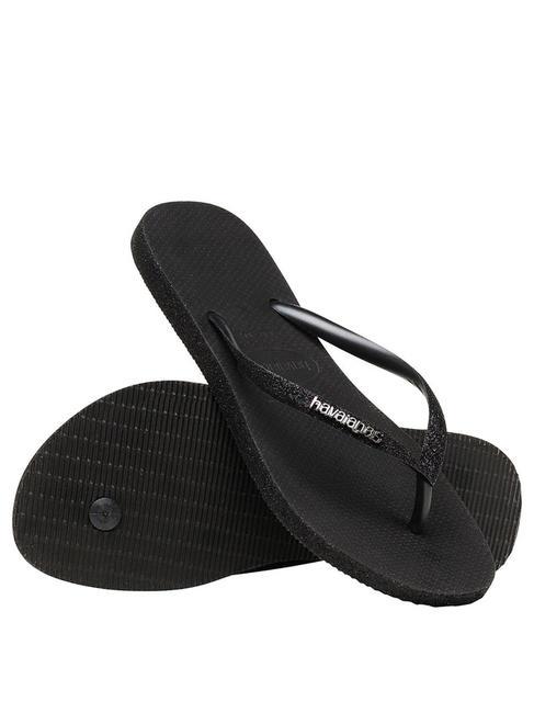 SLIM SPARKLE Klapki CZARNY - Buty damskie