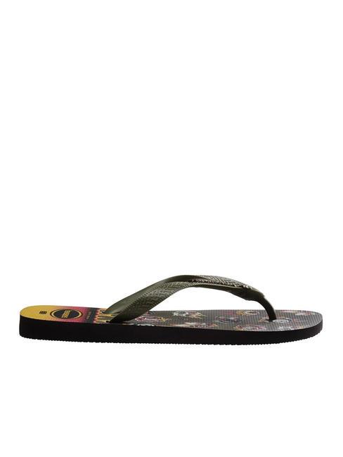 TOP TRIBO Klapki czarny/mech - Buty męskie
