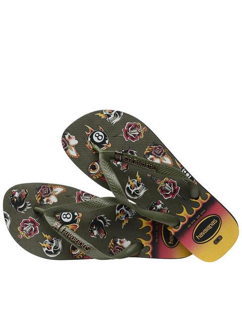 TOP TRIBO Klapki czarny/mech - Buty męskie