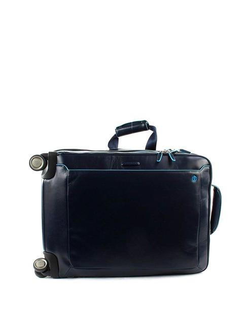 BLUE SQUARE Sk&oacute;rzany w&oacute;zek na bagaż podręczny, uchwyt na laptopa 15,6" niebieski - Bagaż podręczny