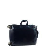 PIQUADRO BLUE SQUARE Sk&oacute;rzany w&oacute;zek na bagaż podręczny, uchwyt na laptopa 15,6" niebieski - Bagaż podręczny - 3