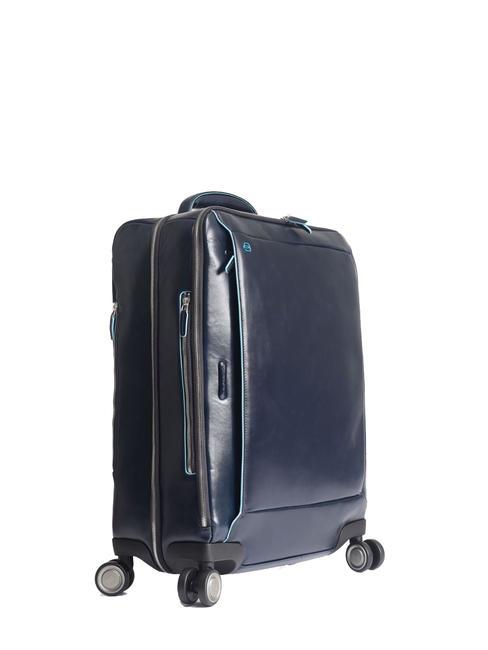BLUE SQUARE Sk&oacute;rzany w&oacute;zek na bagaż podręczny, uchwyt na laptopa 15,6" niebieski - Bagaż podręczny