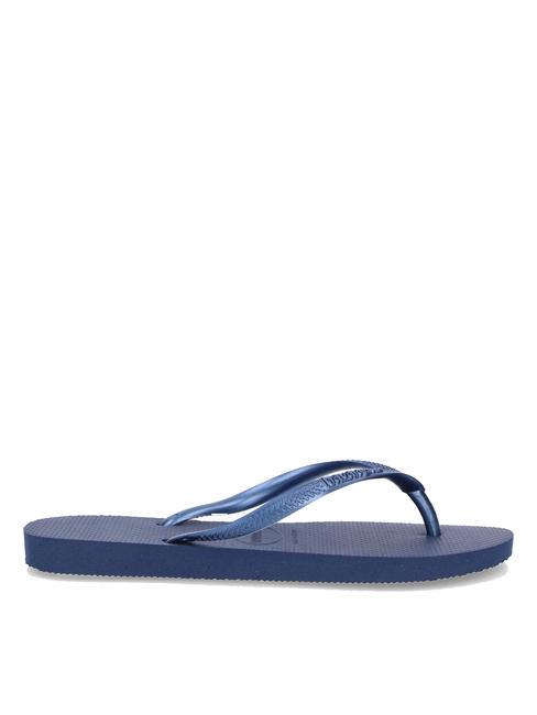 SLIM Klapki granatowy - Buty damskie