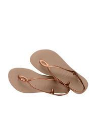 HAVAIANAS LUNA klasyczne klapki r&oacute;żowe złoto - Buty damskie - 4