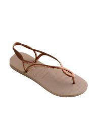 HAVAIANAS LUNA klasyczne klapki r&oacute;żowe złoto - Buty damskie - 3