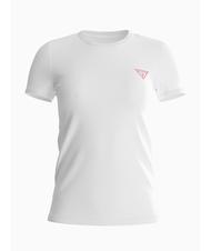 GUESS MINI TRIANGLE Koszulka typu slim-fit czysto biały - Koszulki i topy damskie - 4