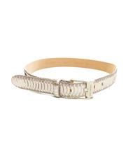 TRUSSARDI XENO Pasek sk&oacute;rzany laminowany, skracany - Paski