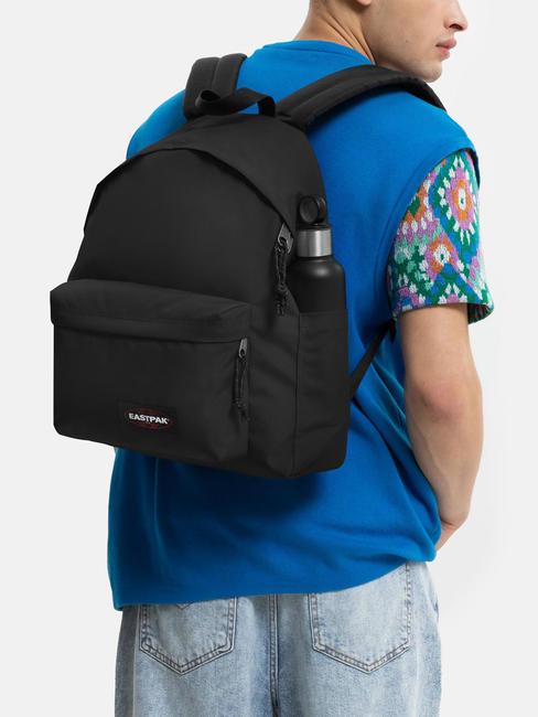 PADDED DAY PAK'R Plecak na laptopa 14" z kieszenią na butelkę z wodą CZARNY - Plecaki szkolne i rekreacyjne