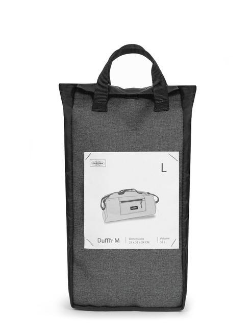 DUFFL'R L Torba podr&oacute;żna z paskiem na ramię CzarnyDenim - Mn&oacute;stwo
