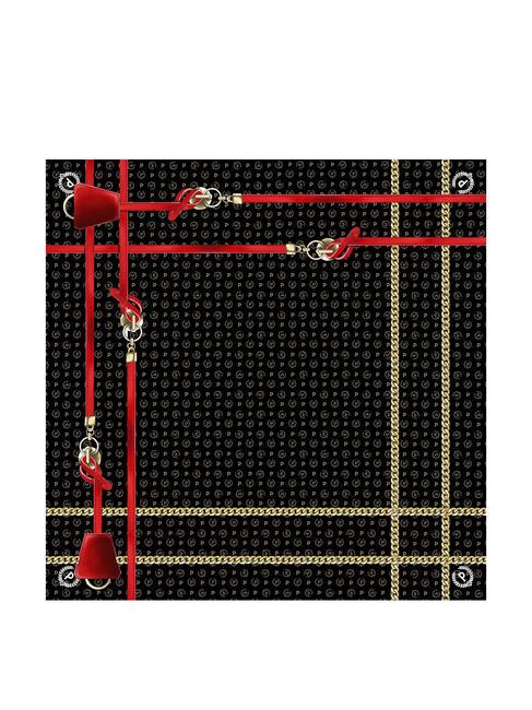 TWILL CHAIN Szalik z nadrukiem czarny i czerwony - Szaliki
