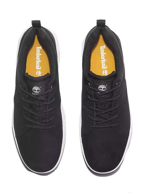 MAPLE GROVE Buty sportowe typu Oxford ze sk&oacute;ry nubukowej CZARNY ODRZUT - Buty męskie