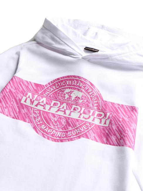 KIDS B-PINZON Bluza z kapturem bawełniana Jasnobiały - Bluzy dziecięce