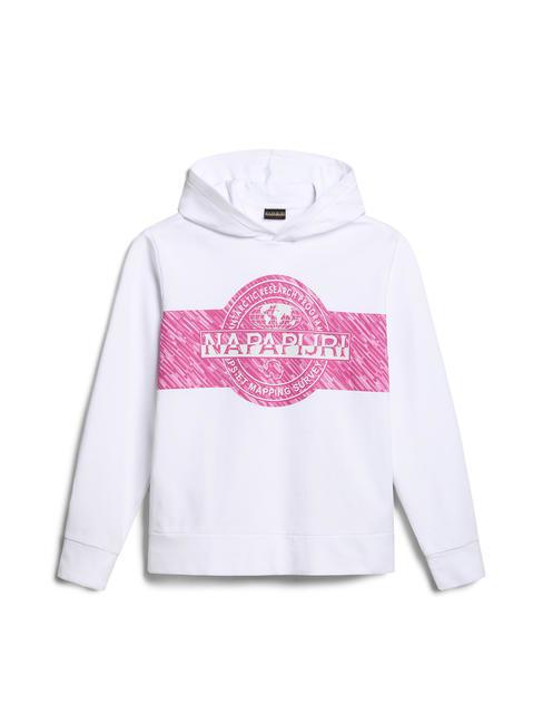 KIDS B-PINZON Bluza z kapturem bawełniana Jasnobiały - Bluzy dziecięce