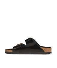 BIRKENSTOCK ARIZONA Big Buckle Sandały sk&oacute;rzane świecić na czarno - Buty uniseks - 3