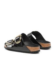 BIRKENSTOCK ARIZONA Big Buckle Sandały sk&oacute;rzane świecić na czarno - Buty uniseks - 4
