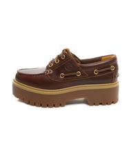 TIMBERLAND BOAT Wysokie sk&oacute;rzane buty żeglarskie piwo korzenne - Buty damskie - 4