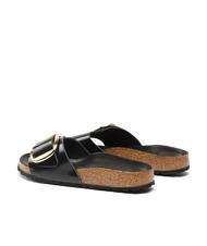 BIRKENSTOCK MADRID BIG BUCKLE Sandały ze sk&oacute;ry lakierowanej świecić na czarno - Buty damskie - 4