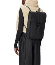 RAINS BACKPACK MINI Wodoodporny plecak czarny - Plecaki szkolne i rekreacyjne - 4