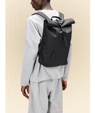 RAINS ROLLTOP RUCKSACK Duży wodoodporny plecak czarny - Plecaki szkolne i rekreacyjne - 4