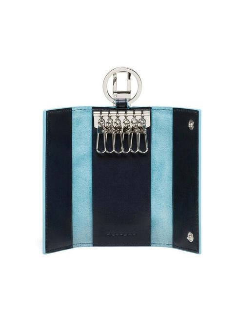 BLUE SQUARE Etui na klucze sk&oacute;rzane  niebieski - Brelok