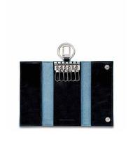 PIQUADRO BLUE SQUARE Etui na klucze sk&oacute;rzane  Czarny - Brelok - 2
