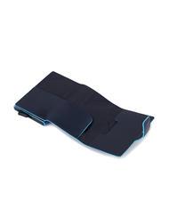 PIQUADRO BLUE SQUARE Sk&oacute;rzany i metalowy uchwyt na karty kredytowe niebieski - Portfele męskie - 3