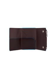 PIQUADRO BLUE SQUARE Portfel sk&oacute;rzany z systemem przesuwnym MAHOŃ - Portfele męskie - 3
