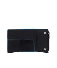 PIQUADRO BLUE SQUARE Portfel sk&oacute;rzany z systemem przesuwnym Czarny - Portfele męskie - 3