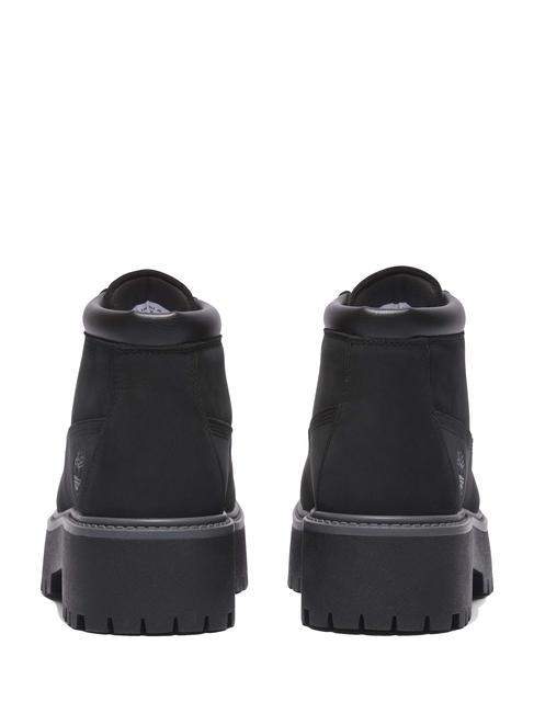 HERITAGE PLATFORM Buty do kostki z nubuku CZARNY ODRZUT - Buty damskie