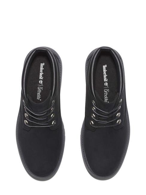 HERITAGE PLATFORM Buty do kostki z nubuku CZARNY ODRZUT - Buty damskie