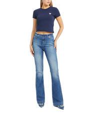 GUESS MINI TRIANGLE Koszulka typu slim-fit zaczerniony niebieski - Koszulki i topy damskie - 3