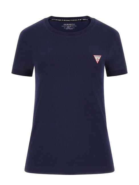 MINI TRIANGLE Koszulka typu slim-fit zaczerniony niebieski - Koszulki i topy damskie