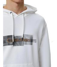 CALVIN KLEIN BOX STRIPED LOGO Bluza z kapturem Jasnobiały - Bluzy męskie - 3