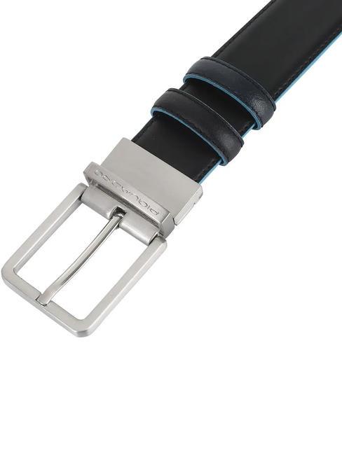 BLUE SQUARE Pasek odwracalny czarno-niebieski - Paski