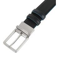 PIQUADRO BLUE SQUARE Pasek odwracalny czarno-niebieski - Paski - 3