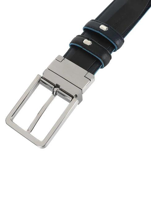 BLUE SQUARE Pasek odwracalny czarno-niebieski - Paski