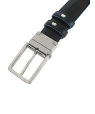 PIQUADRO BLUE SQUARE Pasek odwracalny czarno-niebieski - Paski - 4
