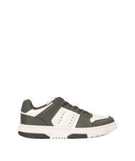 TOMMY HILFIGER TOMMY JEANS Leather Cupsole Sk&oacute;rzane trampki cynowo-zielony/ecru - Buty męskie - 2