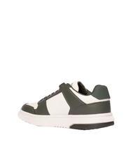 TOMMY HILFIGER TOMMY JEANS Leather Cupsole Sk&oacute;rzane trampki cynowo-zielony/ecru - Buty męskie - 3