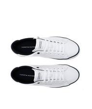 TOMMY HILFIGER HIGH VULCANIC CORE Trampki ze sk&oacute;ry pochodzącej z recyklingu biały - Buty męskie - 4