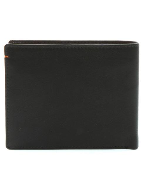 COLOR WALLET Portfel sk&oacute;rzany brązowy/pomarańczowy - Portfele męskie