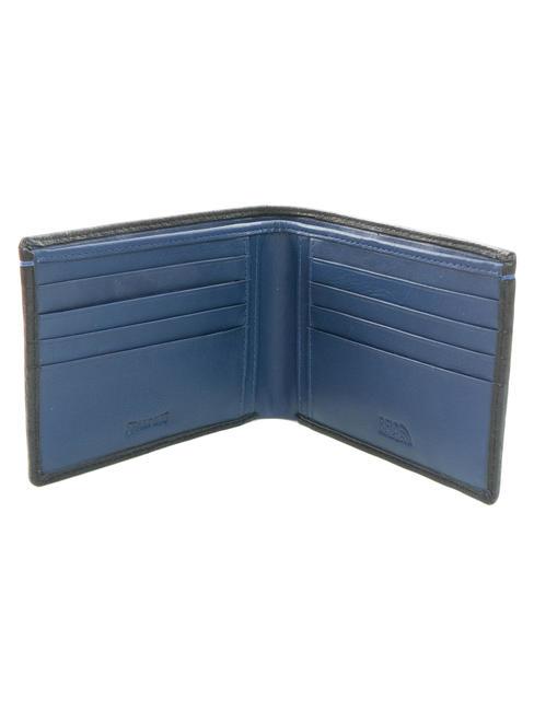 COLOR WALLET Dwukolorowy portfel sk&oacute;rzany czarny/granatowy - Portfele męskie